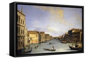 Grand Canal from the Palazzo Balbi-Canaletto-Framed Stretched Canvas