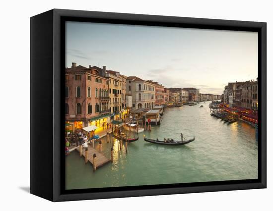 Grand Canal from the Rialto, Venice, Italy-Jon Arnold-Framed Stretched Canvas