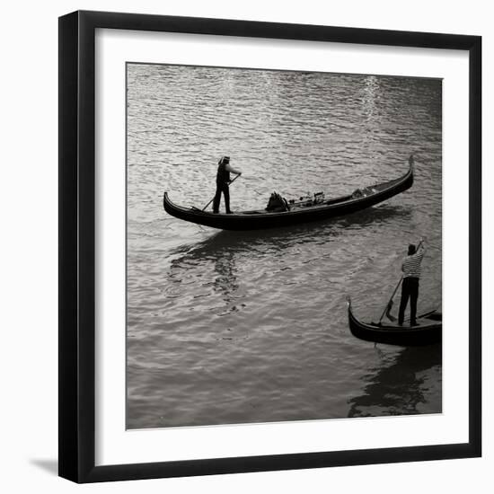 Grand Canal Gondoliers II-Rita Crane-Framed Photographic Print