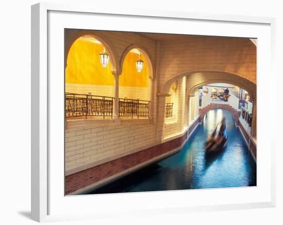 Grand Canal in the Venetian Hotel and Casino, Las Vegas, Nevada, USA-Brent Bergherm-Framed Photographic Print