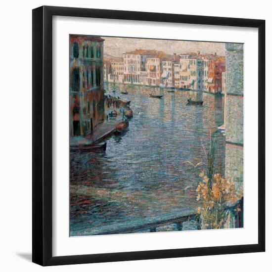 Grand Canal in Venice-Umberto Boccioni-Framed Art Print