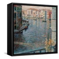 Grand Canal in Venice-Umberto Boccioni-Framed Stretched Canvas