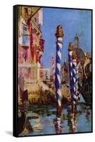 Grand Canal In Venice-Edouard Manet-Framed Stretched Canvas