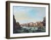 Grand Canal of Venice and Rialto Bridge-Giuseppe Bernardino Bison-Framed Giclee Print