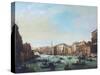 Grand Canal of Venice and Rialto Bridge-Giuseppe Bernardino Bison-Stretched Canvas