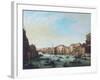 Grand Canal of Venice and Rialto Bridge-Giuseppe Bernardino Bison-Framed Giclee Print