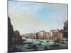 Grand Canal of Venice and Rialto Bridge-Giuseppe Bernardino Bison-Mounted Giclee Print