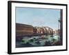 Grand Canal of Venice at the Rialto, with Gondolas-Giuseppe Bernardino Bison-Framed Giclee Print