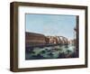 Grand Canal of Venice at the Rialto, with Gondolas-Giuseppe Bernardino Bison-Framed Giclee Print