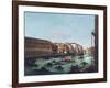 Grand Canal of Venice at the Rialto, with Gondolas-Giuseppe Bernardino Bison-Framed Giclee Print