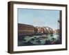 Grand Canal of Venice at the Rialto, with Gondolas-Giuseppe Bernardino Bison-Framed Giclee Print