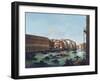 Grand Canal of Venice at the Rialto, with Gondolas-Giuseppe Bernardino Bison-Framed Giclee Print