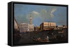 Grand Canal, Piazzetta and Doge's Palace in Venice, 18th Century-Canaletto-Framed Stretched Canvas