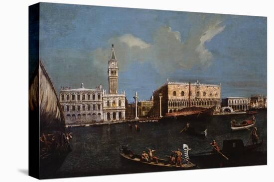 Grand Canal, Piazzetta and Doge's Palace in Venice, 18th Century-Canaletto-Stretched Canvas