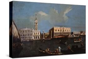 Grand Canal, Piazzetta and Doge's Palace in Venice, 18th Century-Canaletto-Stretched Canvas