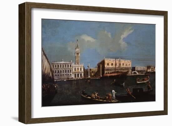 Grand Canal, Piazzetta and Doge's Palace in Venice, 18th Century-Canaletto-Framed Giclee Print