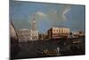 Grand Canal, Piazzetta and Doge's Palace in Venice, 18th Century-Canaletto-Mounted Giclee Print