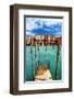 Grand Canal Pier Venice Italy-null-Framed Art Print