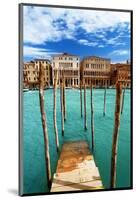 Grand Canal Pier Venice Italy-null-Mounted Art Print