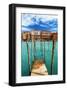 Grand Canal Pier Venice Italy-null-Framed Art Print