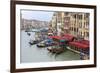 Grand Canal Restaurants and Gondolas. Venice. Italy-Tom Norring-Framed Photographic Print