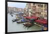 Grand Canal Restaurants and Gondolas. Venice. Italy-Tom Norring-Framed Photographic Print