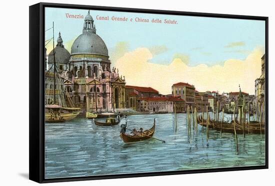 Grand Canal, Salute Church, Venice, Italy-null-Framed Stretched Canvas