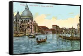 Grand Canal, Salute Church, Venice, Italy-null-Framed Stretched Canvas