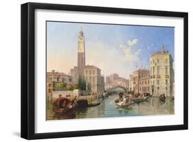 Grand Canal: San Geremia and the Entrance to the Canneregio-Edward William Cooke-Framed Giclee Print