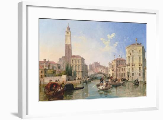 Grand Canal: San Geremia and the Entrance to the Canneregio-Edward William Cooke-Framed Giclee Print