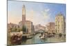 Grand Canal: San Geremia and the Entrance to the Canneregio-Edward William Cooke-Mounted Giclee Print