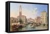 Grand Canal: San Geremia and the Entrance to the Canneregio-Edward William Cooke-Framed Stretched Canvas