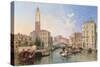 Grand Canal: San Geremia and the Entrance to the Canneregio-Edward William Cooke-Stretched Canvas