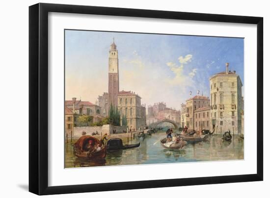 Grand Canal: San Geremia and the Entrance to the Canneregio-Edward William Cooke-Framed Premium Giclee Print