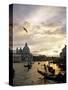 Grand Canal, Santa Maria della Salute Church, Gondolas, Venice, Italy-David Barnes-Stretched Canvas