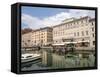 Grand Canal, Trieste, Friuli Venezia Giulia, Italy, Europe-Jean Brooks-Framed Stretched Canvas