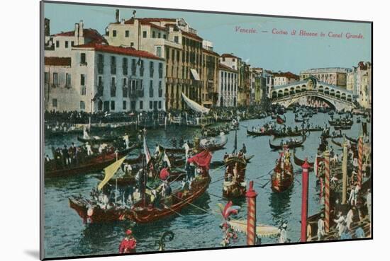Grand Canal, Venice. Postcard Sent in 1913-Italian Photographer-Mounted Giclee Print