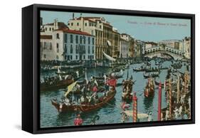 Grand Canal, Venice. Postcard Sent in 1913-Italian Photographer-Framed Stretched Canvas