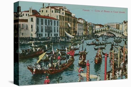 Grand Canal, Venice. Postcard Sent in 1913-Italian Photographer-Stretched Canvas