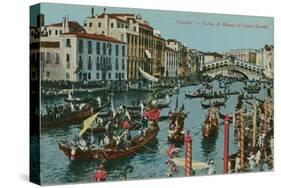 Grand Canal, Venice. Postcard Sent in 1913-Italian Photographer-Stretched Canvas