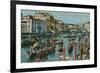 Grand Canal, Venice. Postcard Sent in 1913-Italian Photographer-Framed Giclee Print