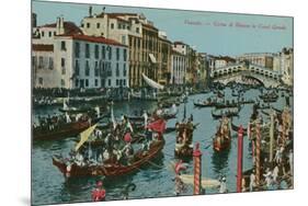 Grand Canal, Venice. Postcard Sent in 1913-Italian Photographer-Mounted Giclee Print