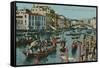 Grand Canal, Venice. Postcard Sent in 1913-Italian Photographer-Framed Stretched Canvas