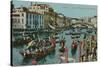 Grand Canal, Venice. Postcard Sent in 1913-Italian Photographer-Stretched Canvas