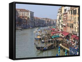 Grand Canal, Venice, UNESCO World Heritage Site, Veneto, Italy, Europe-Amanda Hall-Framed Stretched Canvas