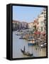 Grand Canal, Venice, UNESCO World Heritage Site, Veneto, Italy, Europe-Amanda Hall-Framed Stretched Canvas