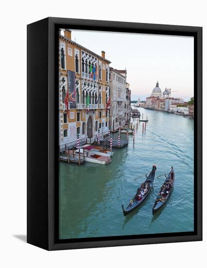 Grand Canal, Venice, UNESCO World Heritage Site, Veneto, Italy, Europe-Amanda Hall-Framed Stretched Canvas