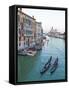 Grand Canal, Venice, UNESCO World Heritage Site, Veneto, Italy, Europe-Amanda Hall-Framed Stretched Canvas