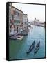 Grand Canal, Venice, UNESCO World Heritage Site, Veneto, Italy, Europe-Amanda Hall-Framed Stretched Canvas