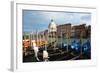 Grand Canal View at Campo del Traghetto, Venice-George Oze-Framed Photographic Print